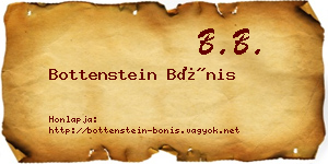 Bottenstein Bónis névjegykártya
